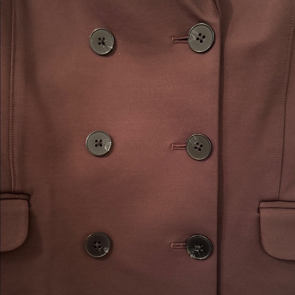 Express Double Breasted Jacket / Blazer. Large. Chocolate Brown. - Picture 4 of 8